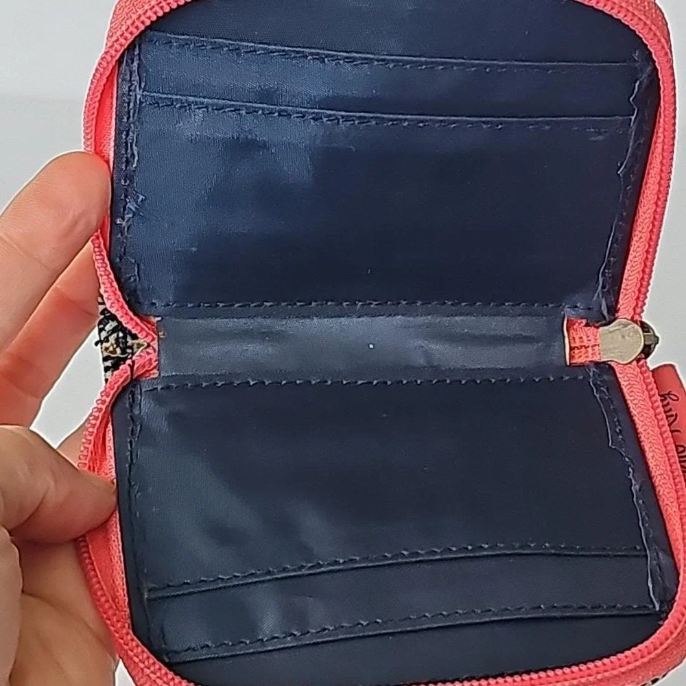Y2K Sanrio Hello Kitty Denim Wallet Plush 3D Cat Kitten Pink Zipper Bow 1719